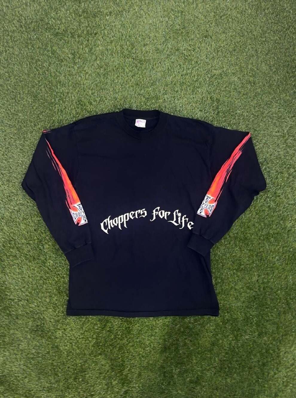 Vintage West Coast Choppers For Life Flame Long Sleeve T-Shirt